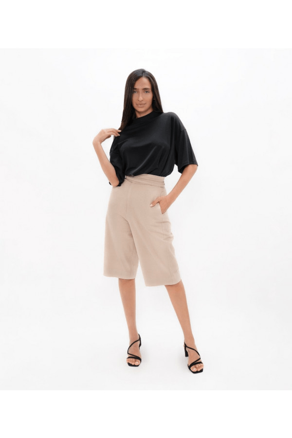 Beirut BEY Boxy Tee in Black Sand - Veneka-Sustainable-Ethical-Tops-1 People Drop Ship