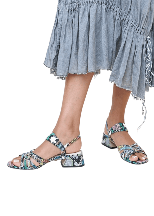 Bell Sandal Base in Acid Snake - Veneka-Sustainable-Ethical-Other-Alterre Drop Ship