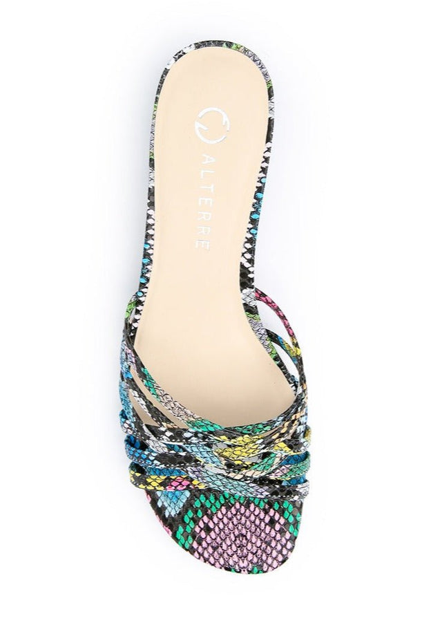 Bell Sandal Base in Acid Snake - Veneka-Sustainable-Ethical-Other-Alterre Drop Ship