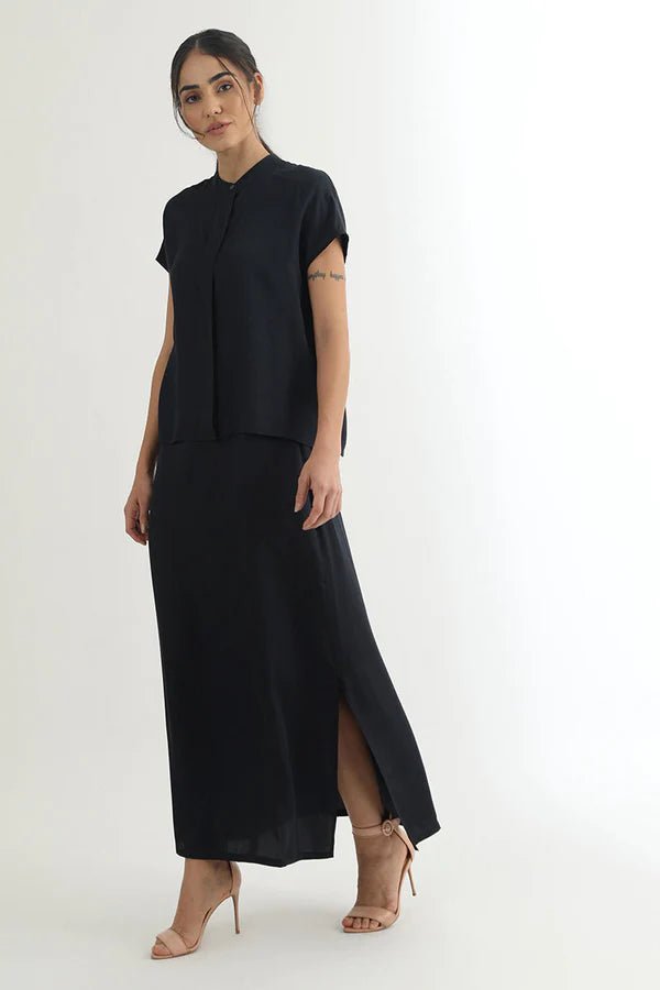 Betsy Blouse in Black - Veneka-Sustainable-Ethical-Tops-Neu Nomads Drop Ship