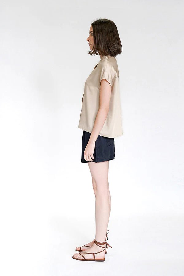 Betsy Blouse in Champagne - Veneka-Sustainable-Ethical-Tops-Neu Nomads Drop Ship