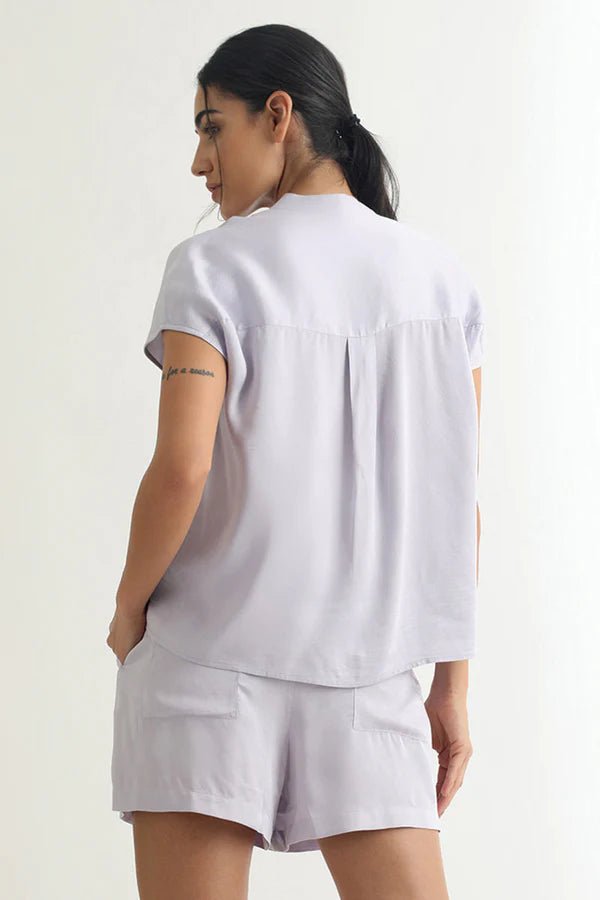 Betsy Blouse in Lavender - Veneka-Sustainable-Ethical-Tops-Neu Nomads Drop Ship