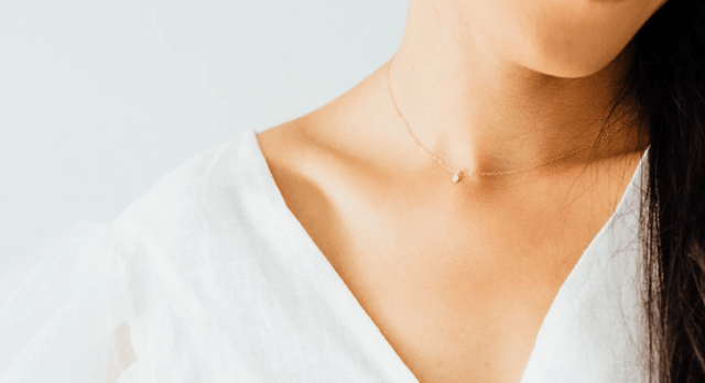 Bezel Necklace - Veneka-Sustainable-Ethical-Jewelry-Elisha C 30 Drop Ship