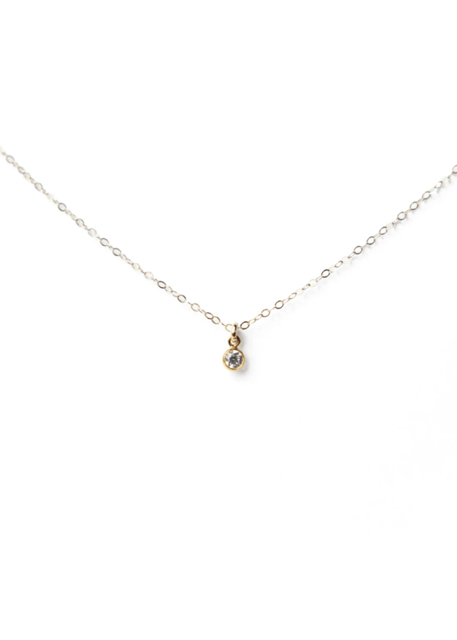 Bezel Necklace - Veneka-Sustainable-Ethical-Jewelry-Elisha C 30 Drop Ship