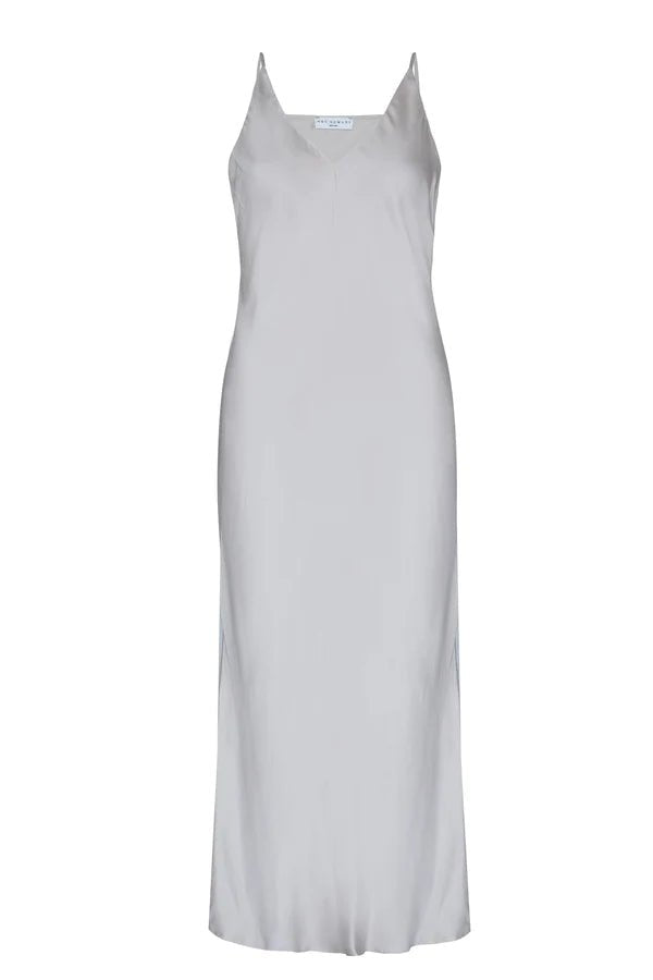Bias Cut Slip Dress in Steel Grey - Veneka-Sustainable-Ethical-Dresses-Neu Nomads Drop Ship