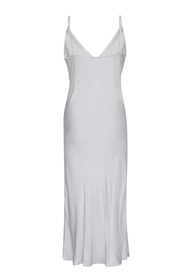 Bias Cut Slip Dress in Steel Grey - Veneka-Sustainable-Ethical-Dresses-Neu Nomads Drop Ship