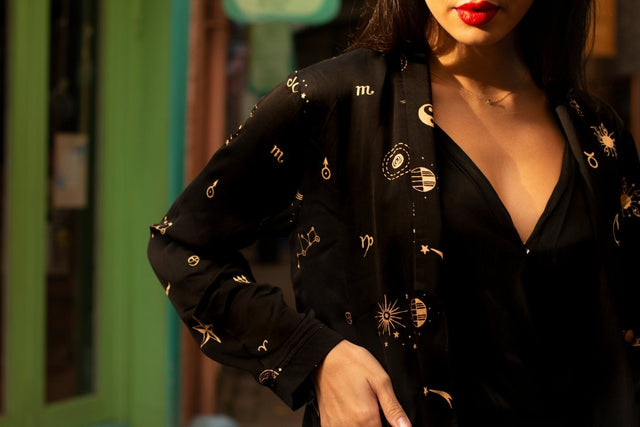 Blazer in Cosmic Dreamer - Veneka-Sustainable-Ethical-Jackets-Em & Shi Drop Ship