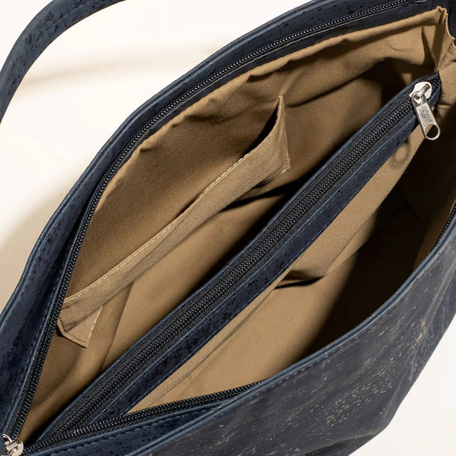 Boho Shoulder Bag in Natural - Veneka-Sustainable-Ethical-Bag-Tiradia Cork Drop Ship