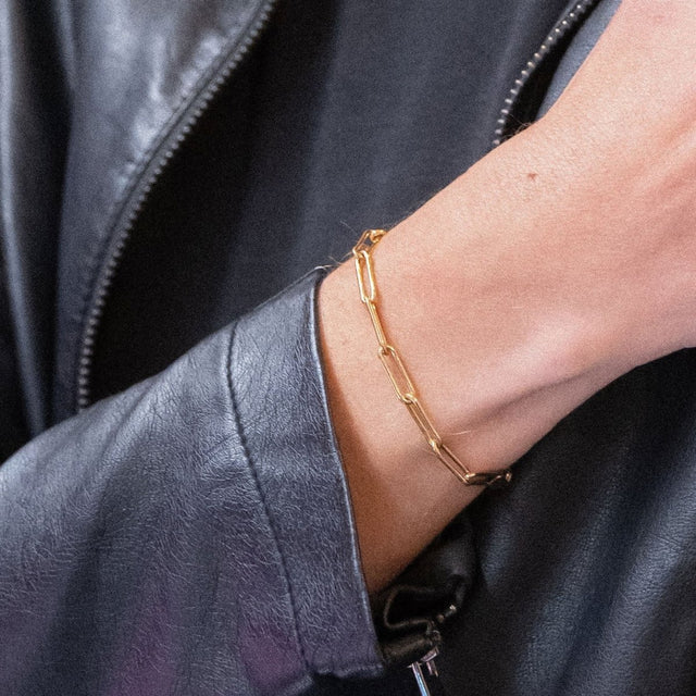 Bold Paperclip Chain Bracelet - Veneka-Sustainable-Ethical-Bracelets-Nunchi Drop Ship