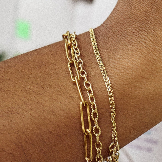Bold Paperclip Chain Bracelet - Veneka-Sustainable-Ethical-Bracelets-Nunchi Drop Ship