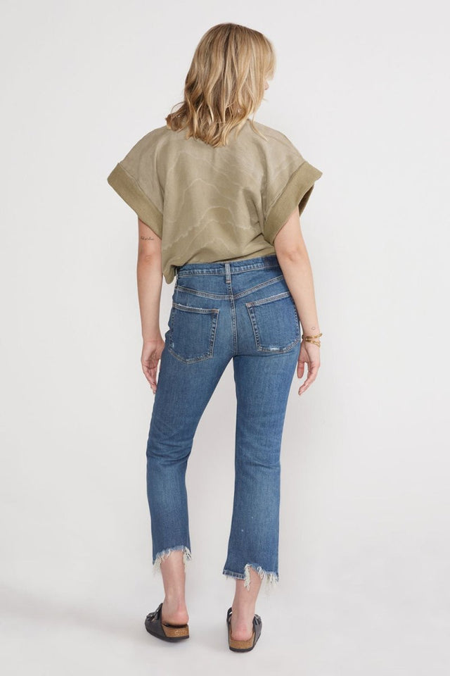 Brigitte Mid Rise Crop - Beach Break - Veneka-Sustainable-Ethical-Bottoms-Etica Denim Drop Ship