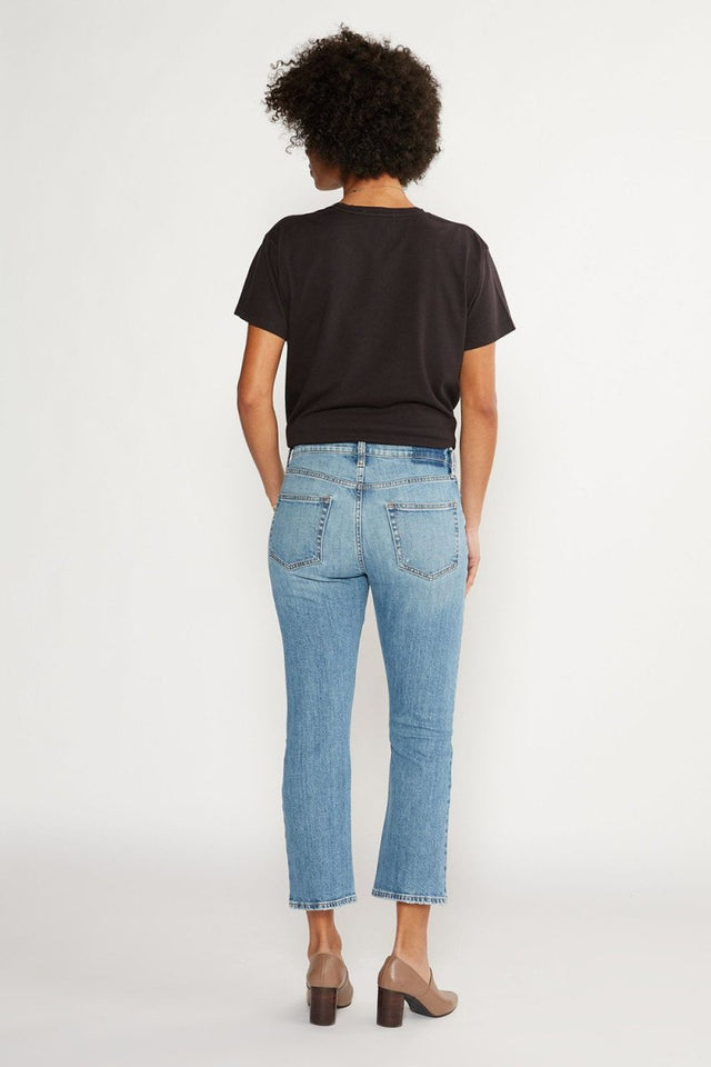 Brigitte Mid Rise Crop in Creek - Veneka-Sustainable-Ethical-Bottoms-Etica Denim Drop Ship