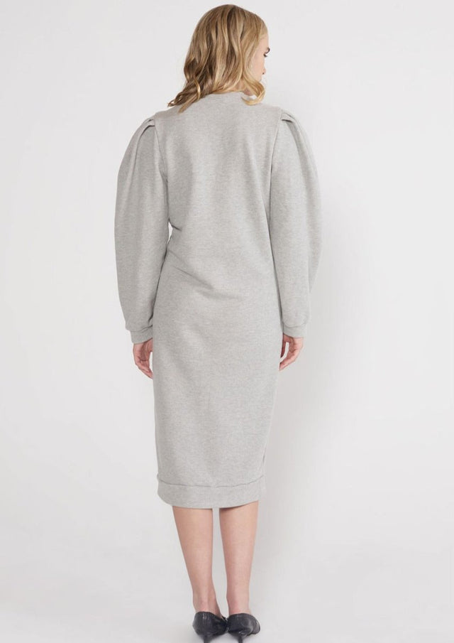 Brisa Knit Dress in Heather Grey - Veneka-Sustainable-Ethical-Dresses-Etica Denim Drop Ship