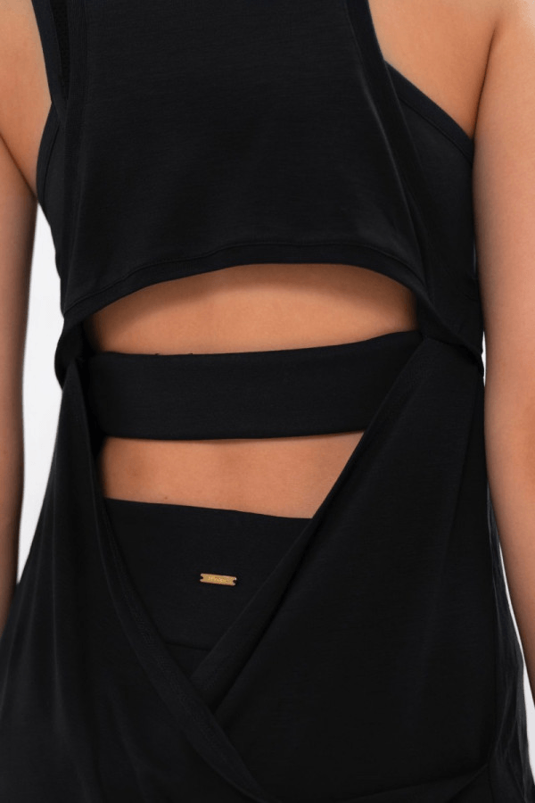 Brussels BRU Sports Tank Top in Black Sand - Veneka-Sustainable-Ethical-Tops-1 People Drop Ship