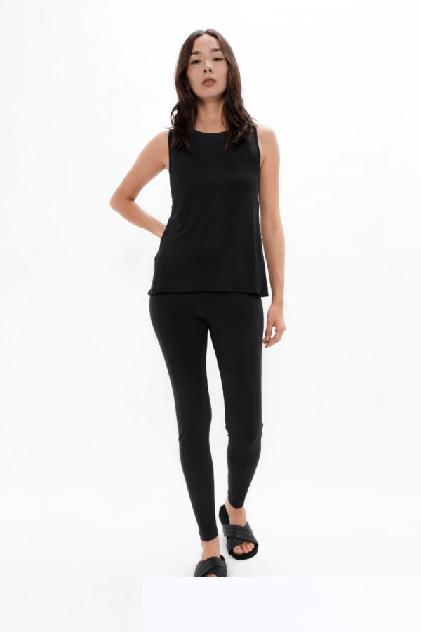 Brussels BRU Sports Tank Top in Black Sand - Veneka-Sustainable-Ethical-Tops-1 People Drop Ship