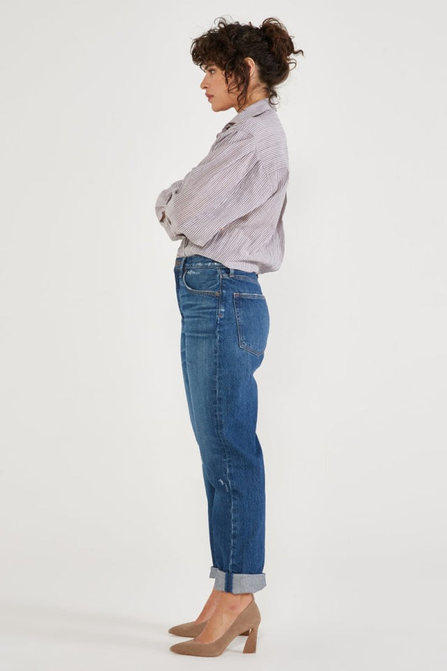 Bryce High Rise Boyfriend - Cedar Breaks - Veneka-Sustainable-Ethical-Bottoms-Etica Denim Drop Ship