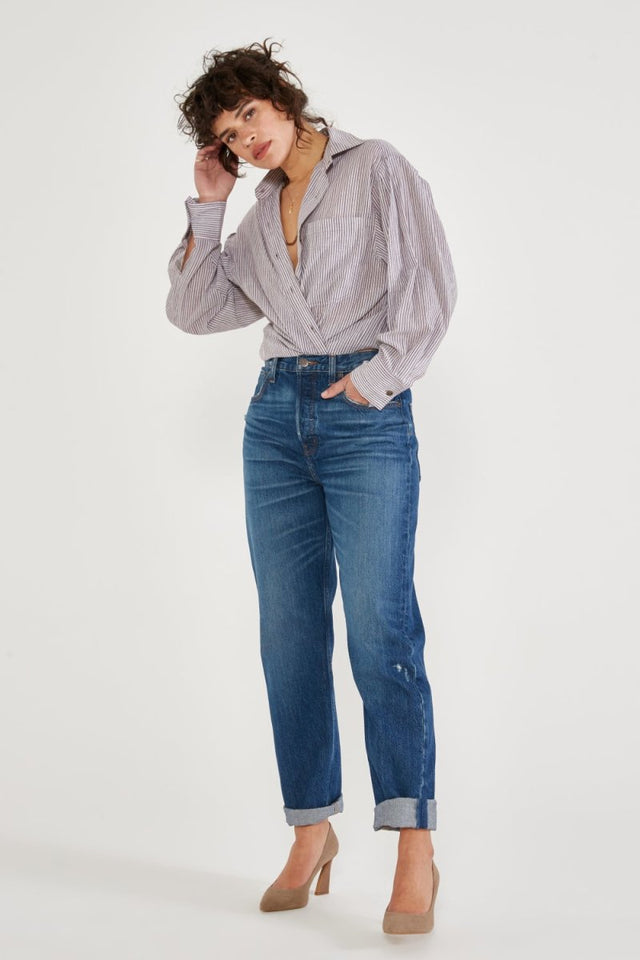 Bryce High Rise Boyfriend - Cedar Breaks - Veneka-Sustainable-Ethical-Bottoms-Etica Denim Drop Ship
