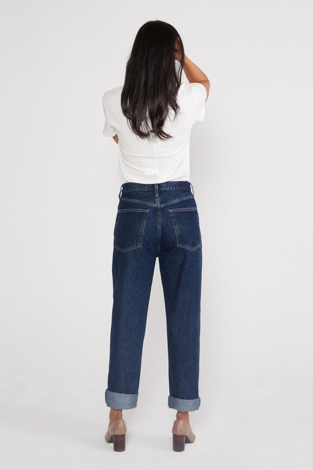 Bryce Pinch Waist Boyfriend in Midnight Dive - Veneka-Sustainable-Ethical-Bottoms-Etica Denim Drop Ship