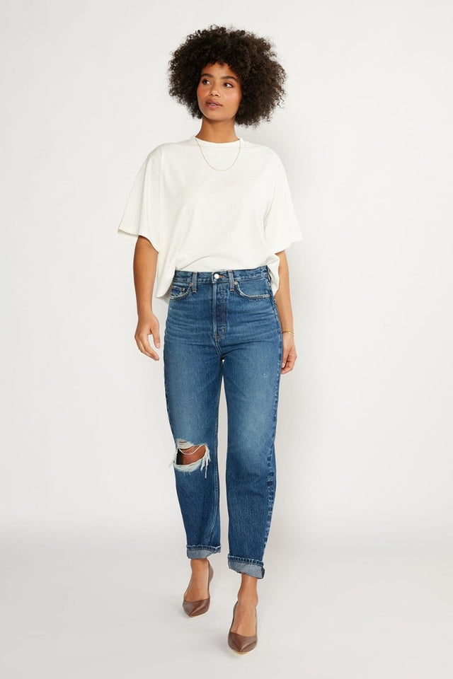 Bryce Pinch Waist Boyfriend in Wildwood - Veneka-Sustainable-Ethical-Bottoms-Etica Denim Drop Ship
