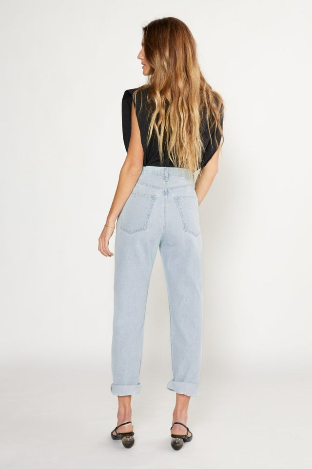 Bryce Pinched Waist Boyfriend in Silverwood Lake - Veneka-Sustainable-Ethical-Bottoms-Etica Denim Drop Ship