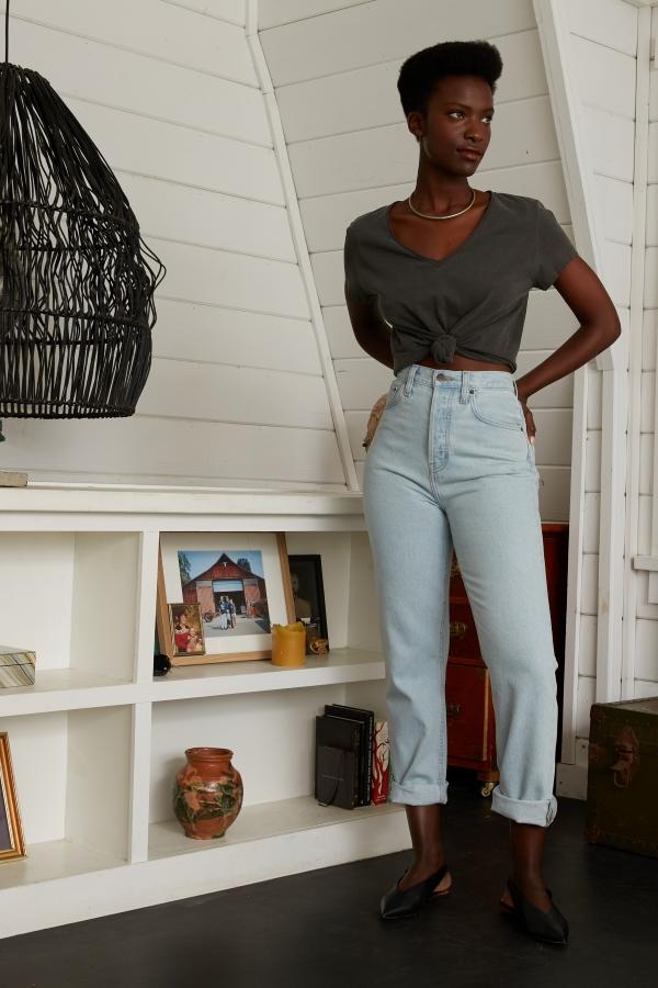Bryce Pinched Waist Boyfriend in Silverwood Lake - Veneka-Sustainable-Ethical-Bottoms-Etica Denim Drop Ship