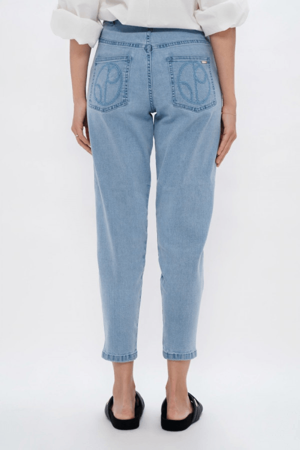 California LAX Barrel Jeans in Sky - Veneka-Sustainable-Ethical-Bottoms-1 People Drop Ship