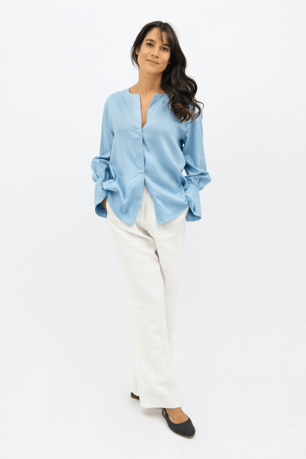 Cap Ferret Shirt in Sommerhus - Veneka-Sustainable-Ethical-Tops-1 People Drop Ship