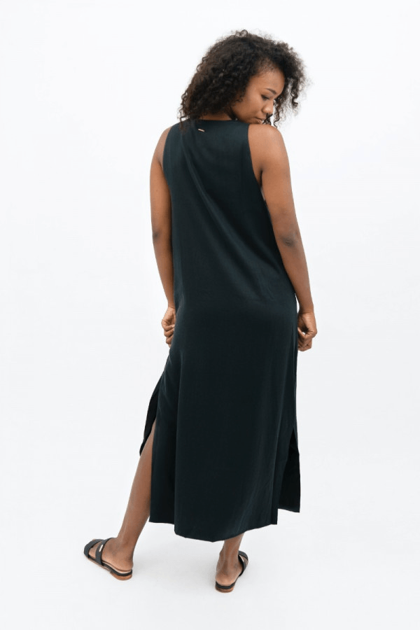 Capri PRJ Maxi Dress in Licorice - Veneka-Sustainable-Ethical-Dresses-1 People Drop Ship