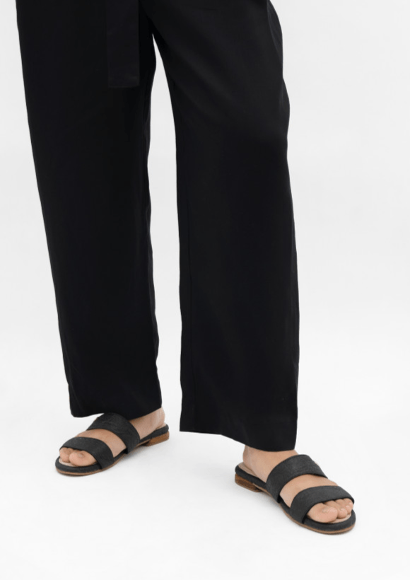 Capri PRJ Sandals in Charcoal - Veneka-Sustainable-Ethical-Other-1 People Drop Ship