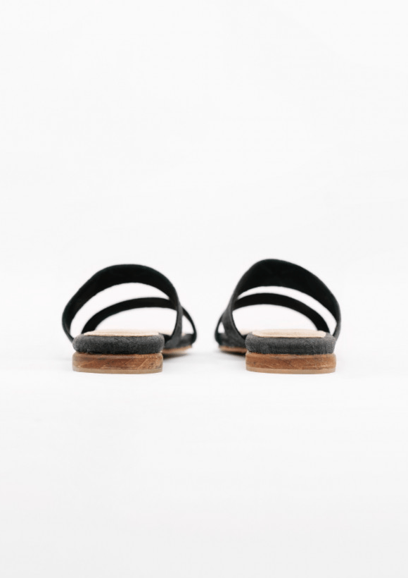 Capri PRJ Sandals in Charcoal - Veneka-Sustainable-Ethical-Other-1 People Drop Ship
