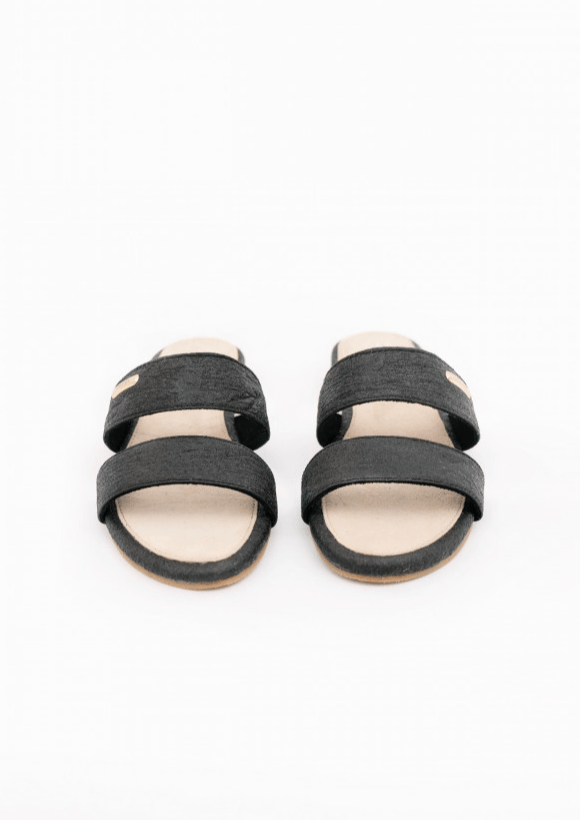 Capri PRJ Sandals in Charcoal - Veneka-Sustainable-Ethical-Other-1 People Drop Ship
