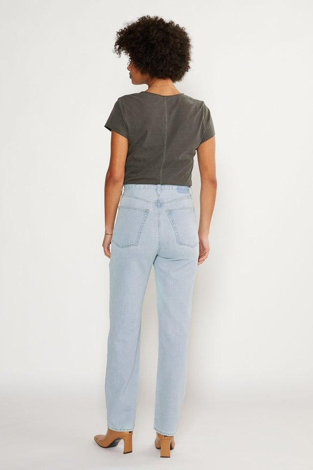 Carine True Straight in Silverwood Lake - Veneka-Sustainable-Ethical-Bottoms-Etica Denim Drop Ship