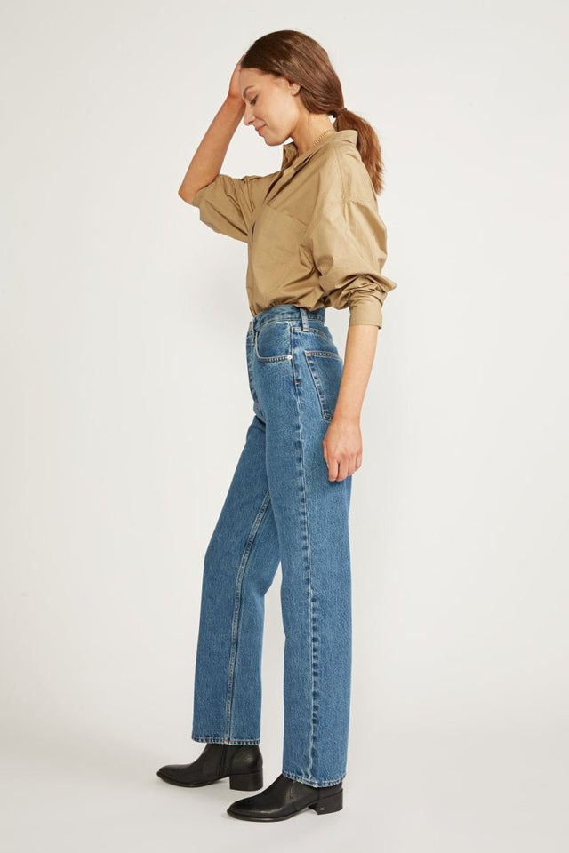 Carine True Straight in Topaz Lake - Veneka-Sustainable-Ethical-Bottoms-Etica Denim Drop Ship