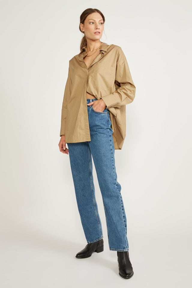 Carine True Straight in Topaz Lake - Veneka-Sustainable-Ethical-Bottoms-Etica Denim Drop Ship