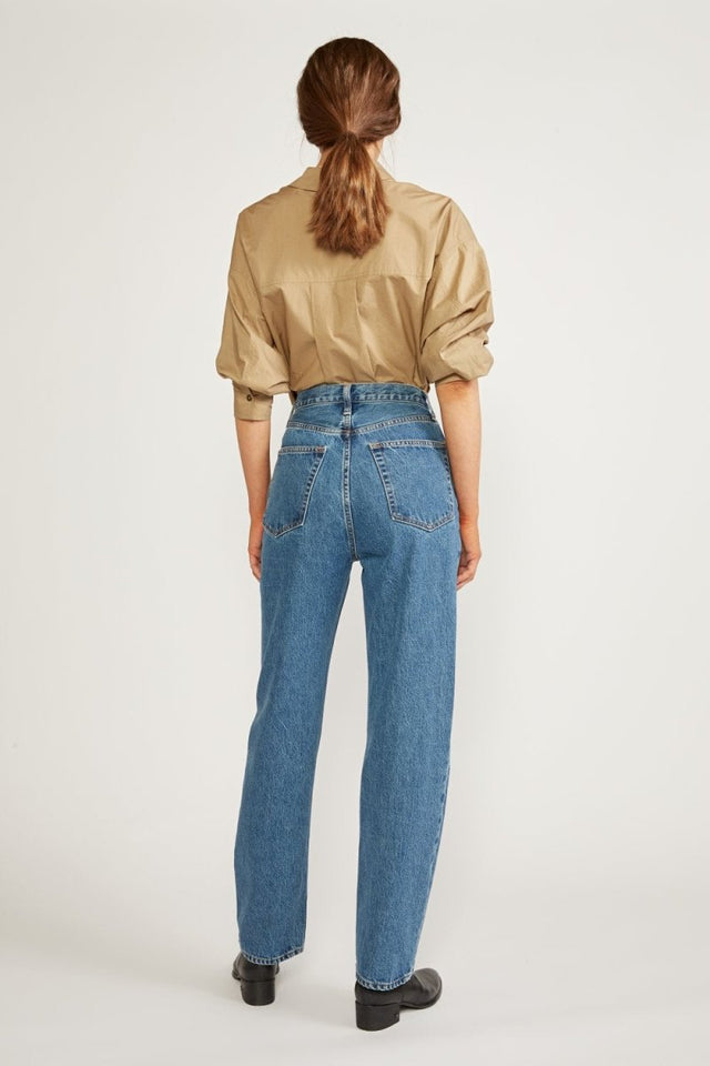 Carine True Straight in Topaz Lake - Veneka-Sustainable-Ethical-Bottoms-Etica Denim Drop Ship