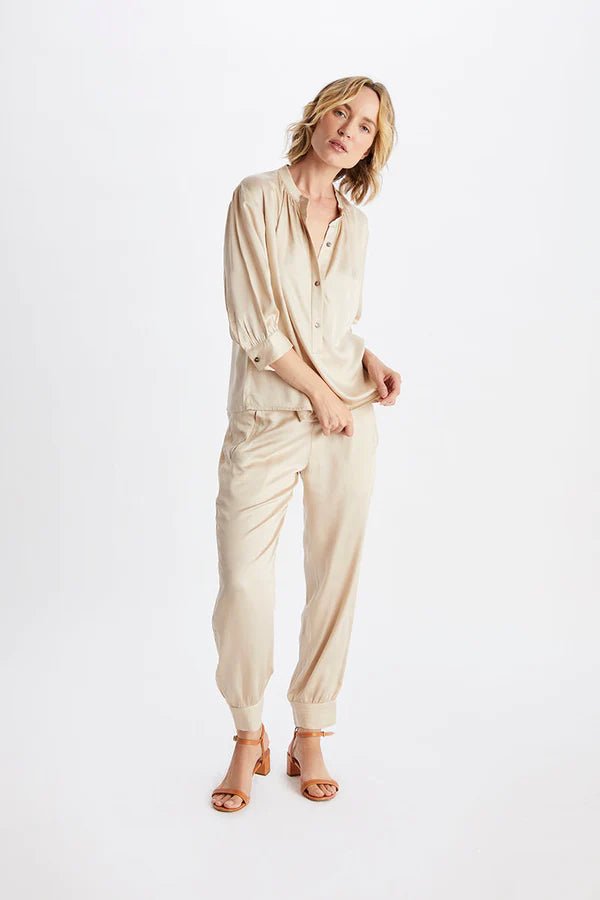 Celia Blouse in Champagne - Veneka-Sustainable-Ethical-Tops-Neu Nomads Drop Ship