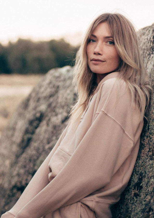 Chateau Hoodie in Almond - Veneka-Sustainable-Ethical-Tops-Graceful District Drop Ship