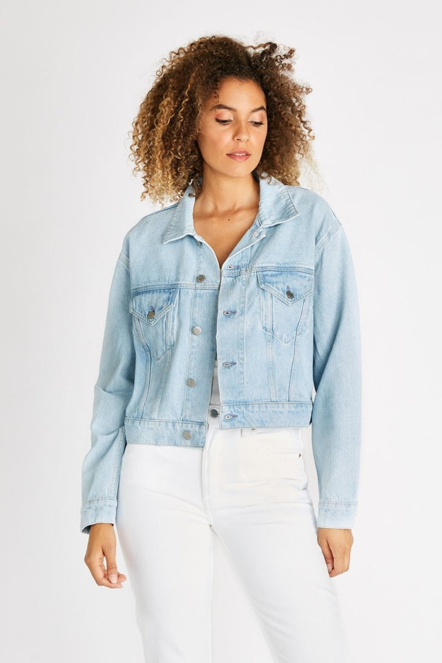 Chelsey Denim Jacket - Mojave River - Veneka-Sustainable-Ethical-Jackets-Etica Denim Drop Ship