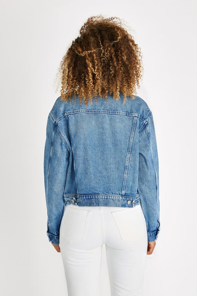 Chelsey Trucker Jacket in San Felipe - Veneka-Sustainable-Ethical-Jackets-Etica Denim Drop Ship