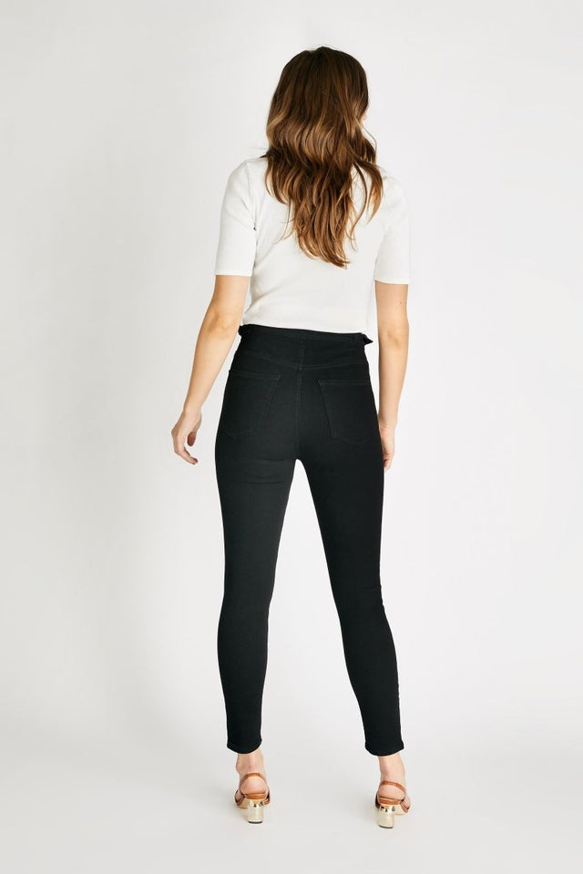 Cindy High Rise Skinny in Black - Veneka-Sustainable-Ethical-Bottoms-Etica Denim Drop Ship