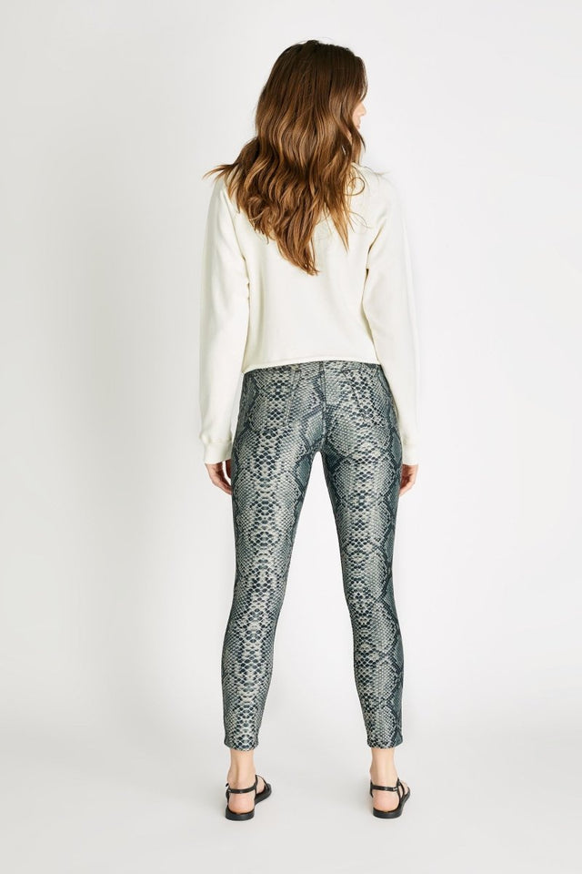 Cindy High Rise Skinny in Olive Snake - Veneka-Sustainable-Ethical-Bottoms-Etica Denim Drop Ship