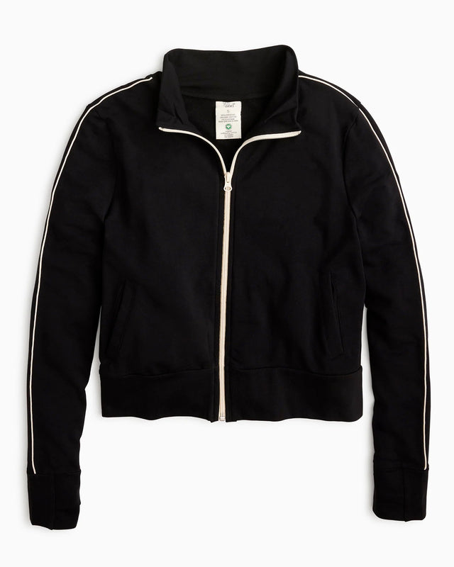Clara Track Jacket in Black - Veneka-Sustainable-Ethical-Jackets-YesAnd Drop Ship