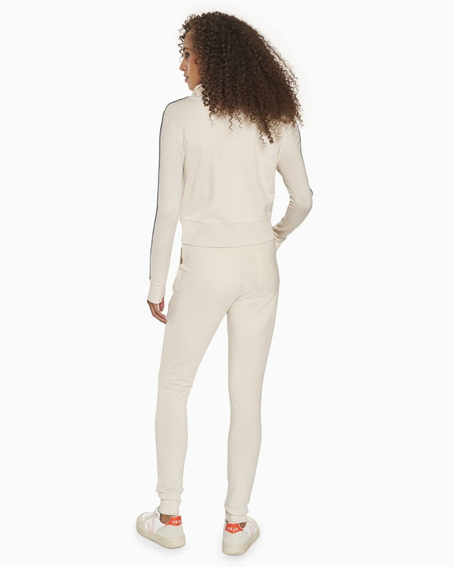 Clara Track Jacket in Moonbeam - Veneka-Sustainable-Ethical-Jackets-YesAnd Drop Ship