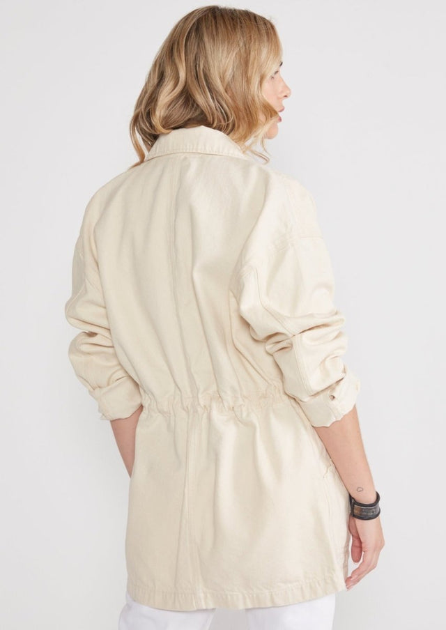 Claude Utility Jacket in Natural - Veneka-Sustainable-Ethical-Jackets-Etica Denim Drop Ship
