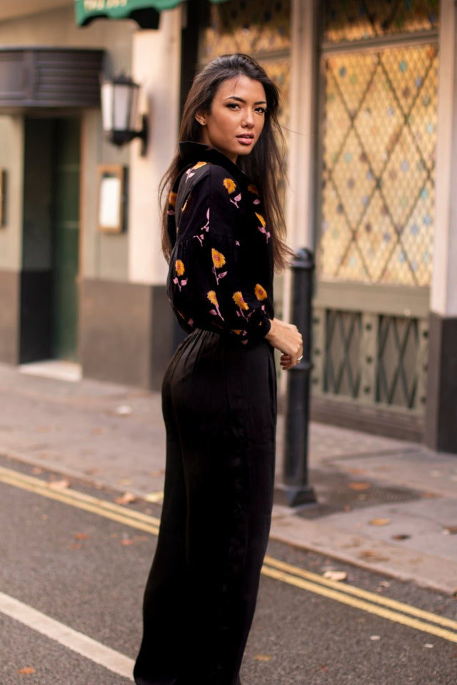 Collared Top in Sunflower - Veneka-Sustainable-Ethical-Tops-Em & Shi Drop Ship