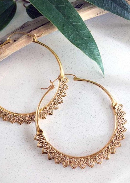 Corazon Hoop Earrings in 18k Gold - Veneka-Sustainable-Ethical-Jewelry-Astor & Orion Drop Ship