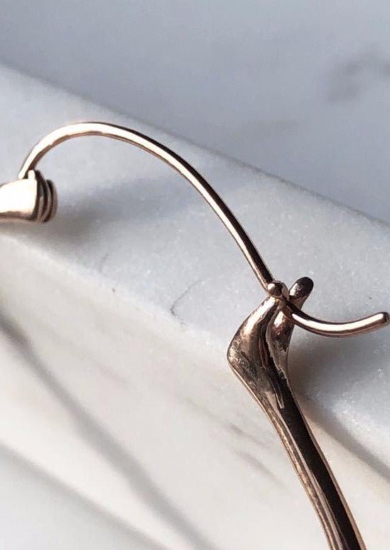 Corazon Hoop Earrings in Rose Gold - Veneka-Sustainable-Ethical-Jewelry-Astor & Orion Drop Ship
