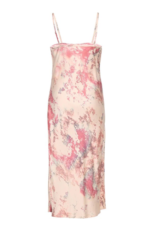 Cowl Neck Dress in Marble Print Malibu - Veneka-Sustainable-Ethical-Dresses-Neu Nomads Drop Ship