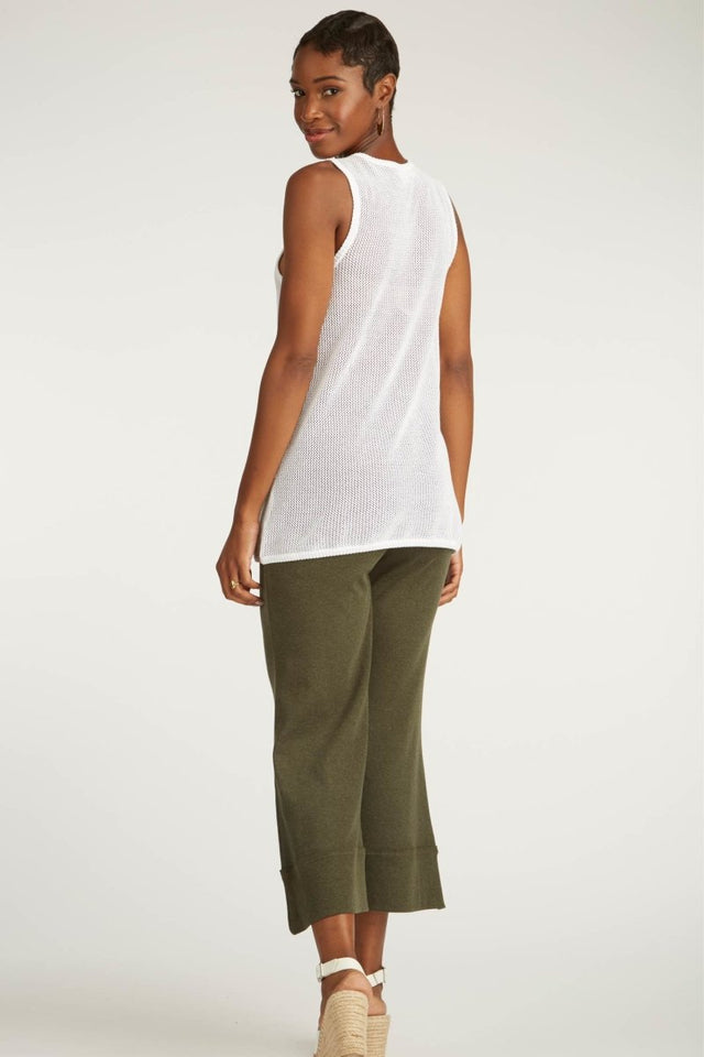 Crop Palazzo Pant in Moss - Veneka-Sustainable-Ethical-Bottoms-Indigenous Drop Ship