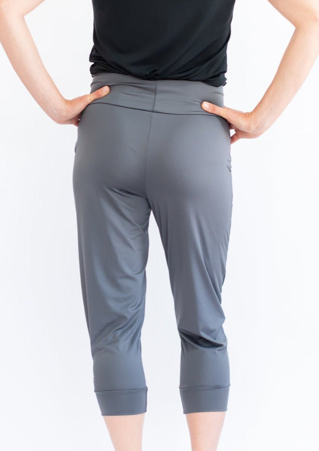 Cropped Jogger in Graphite - Veneka-Sustainable-Ethical-Bottoms-Eclipse Drop Ship